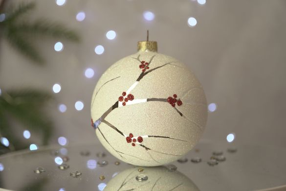 Christmas ball "Rowan". Collection "Sugar"