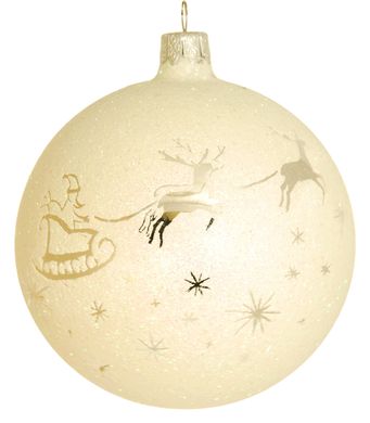 Christmas ball "Santa Claus on a sleigh". Collection "Sugar"