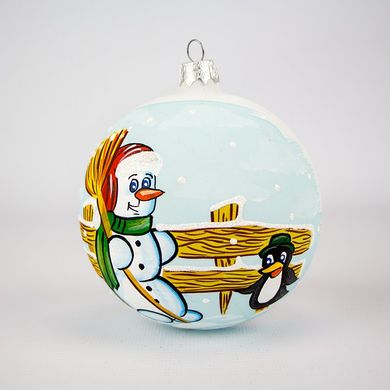 Снеговик и пингвин, Белый пастельный