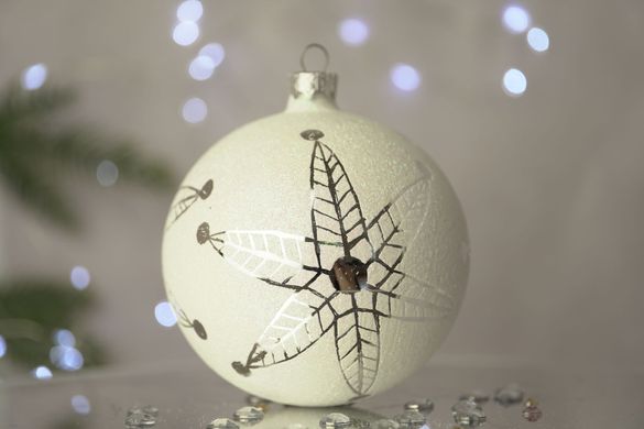Christmas ball "Snowflake". Collection "Sugar"