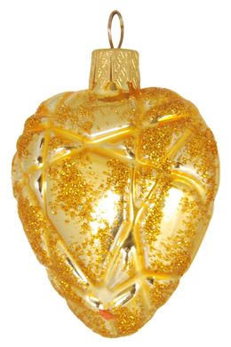 Heart "Ice and flame / gold" 4cm