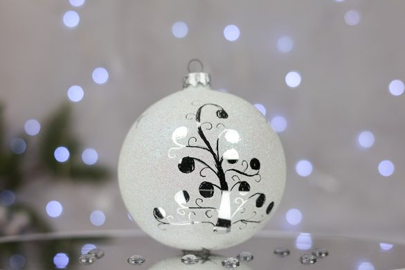 Christmas tree ball "Christmas tree with patterns". Collection "Sugar"