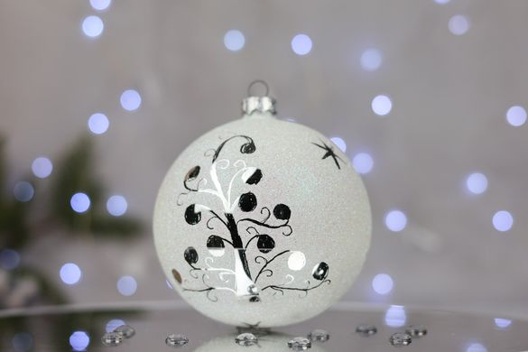 Christmas tree ball "Christmas tree with patterns". Collection "Sugar"