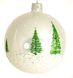 Round dance of christmas trees on white