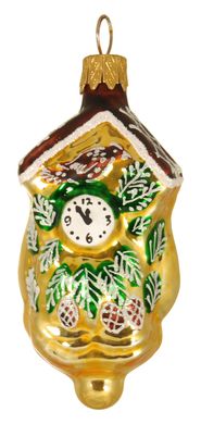 Форма Часы с кукушкой (8см), Золотой глянец