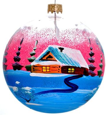 Winter house on transparent background